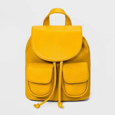 mustard yellow mini backpack