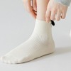 Anna-Kaci 2 Pairs Ribbed Ankle Socks with 3D Puppy Ear Detail and Embroidered Dog Face for Fun Everyday Style - 2 of 4