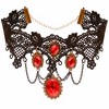 Skeleteen Gothic-Inspired Halloween Costume Jewelry Accessory - Red and Black - 2 of 4