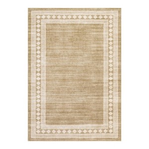 Modern Geometric Area Rug Washable Low Pile Large Soft Carpet, Diamond Border Accent Rugs for Living Room Bedroom. - 1 of 4