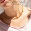 Oval Link Circle Chain Necklace for Women 18KT Gold Plated Stainless Steel 16"-18" Ginger Lyne Collection - 3 of 4