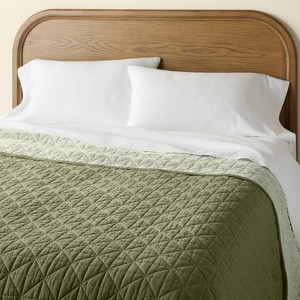 Reversible Lightweight Quilt Tonal Green - Hearth & Hand™ with Magnolia - 1 of 4