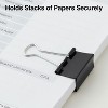 Staples Medium Binder Clips Bulk PK Blk 1 1/4" Size with 5/8" Capacity 144/PK 395200 - 4 of 4
