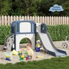 Activity Center with Slide – Multi-Functional Indoor and Outdoor Playground Playset, Includes Climber, Stairs, Crawl Tunnel, Basketball Hoop - 2 of 4