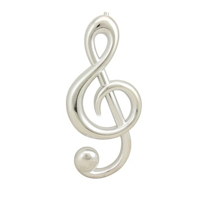 Mark Roberts Products 12.25" Musical Treble Clef Christmas Ornament - Shiny Silver