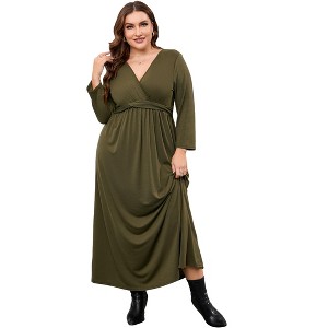 Plus Size Maxi Dresses for Curvy Women Casual Long Beach Dress - 1 of 1