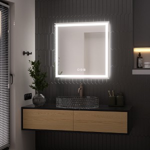 Tempered Glass Bathroom Mirror - 1 of 4