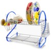 MegaChef 16 Inch Two Shelf Dish Rack in Blue - 3 of 4