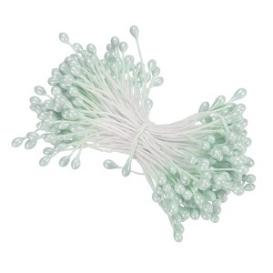 Unique Bargains DIY Craft Handmade Decorative Double Heads Artificial Flower Stamens 150 Pcs - 1 of 4