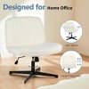 CAVINAS No Wheels Armless Desk Chair with Height Adjustment, Wide Seat Ergonomic Office Chair, 360° Swivel Cross-Legged Chair & Rocking Mode - 2 of 4