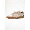 Taren - Beige Leather Pearl Buckle Sneakers (Women) | Forever & Always Shoes - 4 of 4