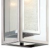 Possini Euro Design Double Box Modern Industrial Wall Light Sconce Chrome Hardwired 6 3/4" Fixture Clear Frosted Seedy Glass for Bedroom Home - 2 of 4