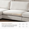 134" Corduroy L-Shaped Sectional Sofa with Chaise & USB Charging - 4 of 4