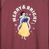 Women's - Disney - Merry And Bright Snow White Lightweight French Terry Wide Neck Long Sleeve Shirt - 2 of 4