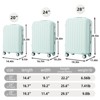 Syemin Luggage 3 pcs in ABS Spinner Wheel Luggage Set Carry on Suitcase with Cup Holder Phone Holder for Travel, Green, 19.3"*11.4"*29.5" - 3 of 4