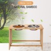 FURNIinspire Dog Bowl Stand,Bamboo Raised Dog Bowl Dog Food Bowl Stand for Medium Sized Dogs,22"*11"*15" - 3 of 4