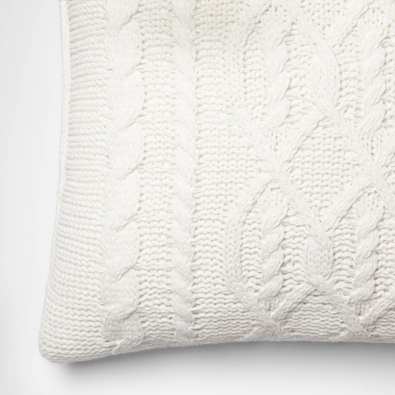 Oversized Cable Knit Chenille Throw Pillow - Threshold&#153;, 4 of 11