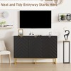 Modern Sideboard Buffet Cabinet with Storage, Wood Accent Storage Cabinet with Doors & Shelf, Credenza Console Table for Living Room Dining Room - 4 of 4