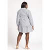 ELOQUII Women's Plus Size Mini Shirt Dress With Belt - 3 of 4