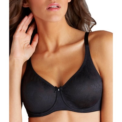 Dominique Women's Jacqueline Jacquard Minimizer Bra - 7018 32B Black