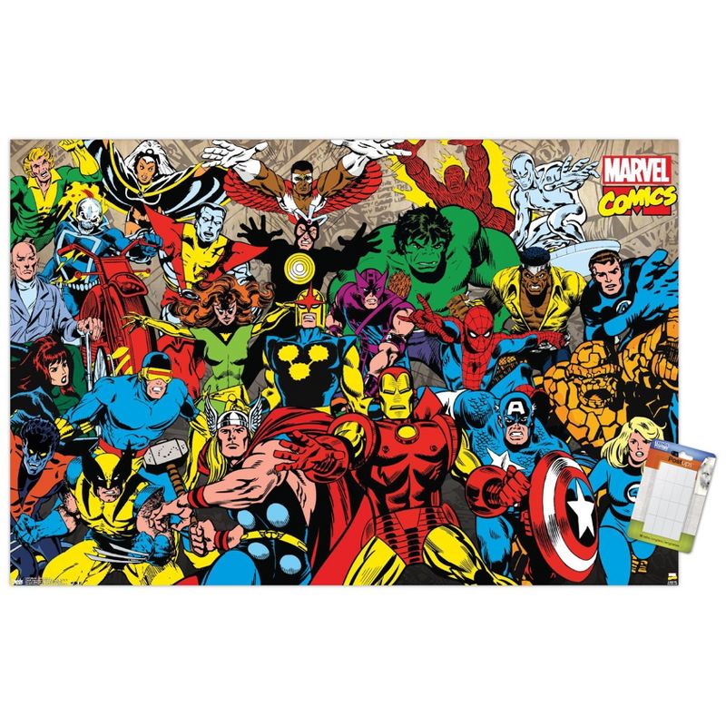 Trends International Marvel Comics - Retro Lineup Unframed Wall Poster Prints, 1 of 7