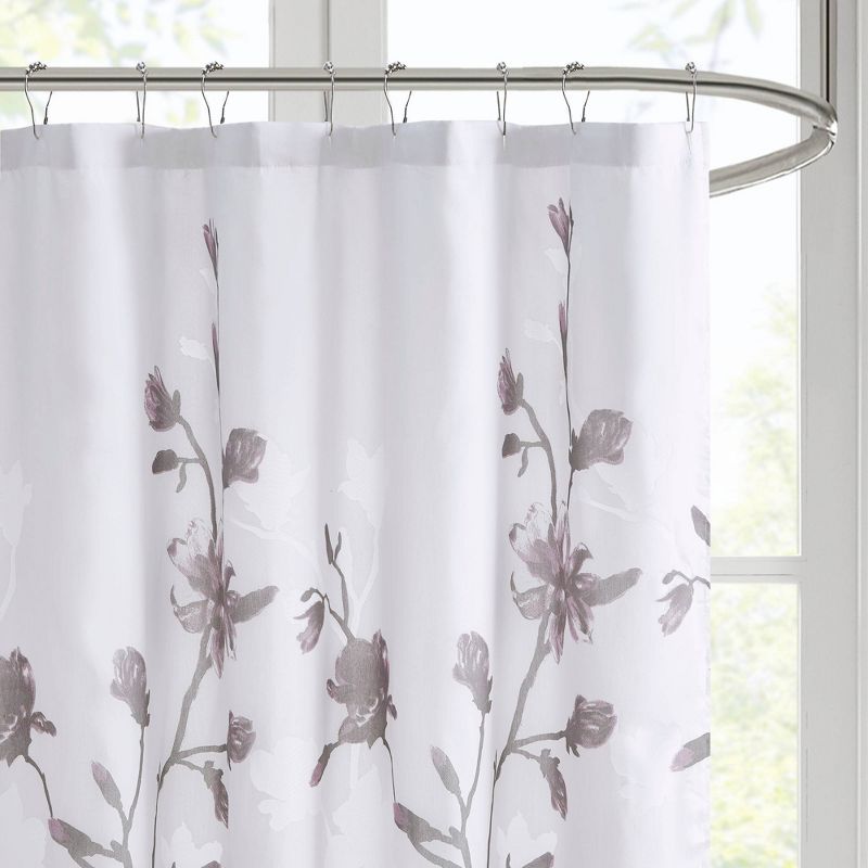 Anise Floral Printed Burnout Shower Curtain, 2 of 5