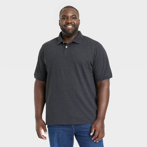Men's Big & Tall Every Wear Polo Shirt - Goodfellow & Co™ Gray 3xlt ...