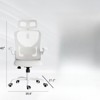 Fontoi Task and Office Chairs, Comfy Computer Desk Chair with Flip-up Armrests, Home Office Desk Chair with Headrest, White, 25.6"*27.2"*40" - 2 of 4