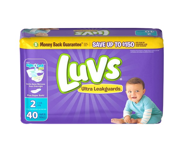 Luvs Disposable Diapers Jumbo Pack - Size 2 (40ct)