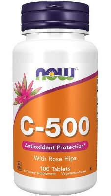 Vitamin C-500 With Rose Hips by Now Foods  -  100 Tablet
