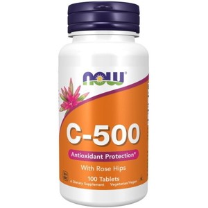 Vitamin C-500 With Rose Hips by Now Foods  -  100 Tablet - 1 of 3