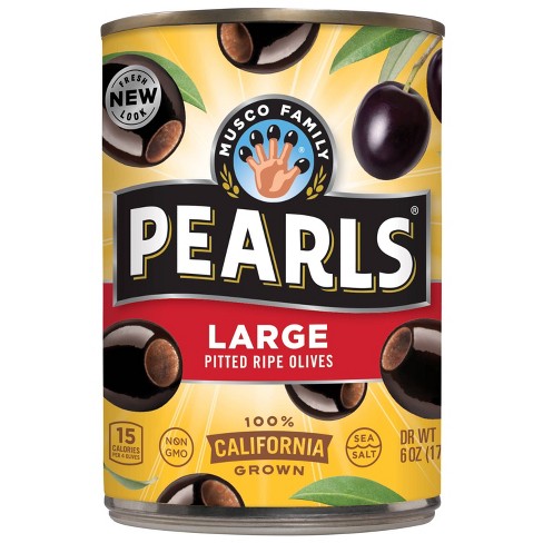 Pearls Large Pitted Ripe Black Olives - 6oz : Target