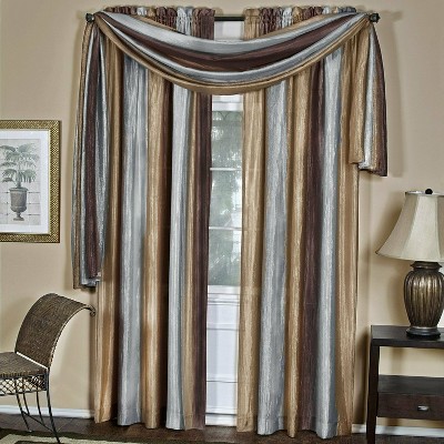 GoodGram Ombre Crushed Satin Sheer Single Window Curtains & Valances