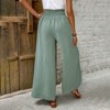 Women's Elastic Waist Wide Leg Pants Casual Loose Fit Pants - 2 of 4