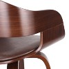 NicBex 30"Mid-Century Modern Counter Height Bar Stools,Set of 1,Swivel Shell-Shaped Counter Stools with Armrest,250LBS Weight Capacity - 2 of 4