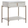 Side Table Oak White 26.2"H – Modern Rectangular Wood Veneer & Steel Table by Zuo Modern - 2 of 4