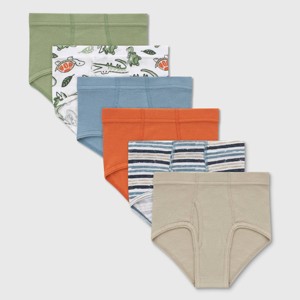 Hanes Toddler Boys' 6pk Organic Cotton Briefs - 1 of 2