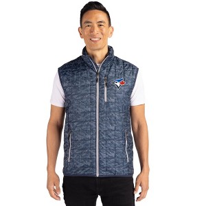 Toronto Blue Jays Cutter & Buck Rainier PrimaLoft® Mens Eco Insulated Full Zip Printed Puffer Vest - 1 of 1