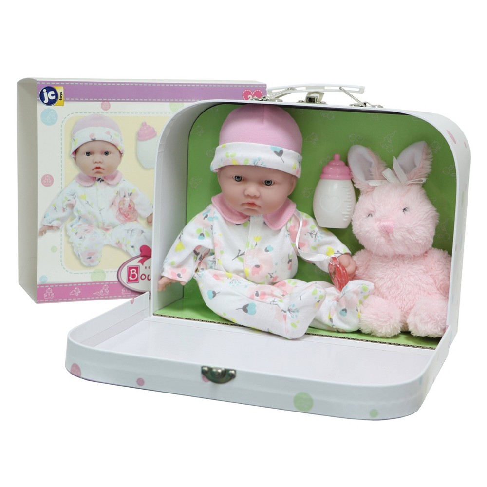 Photos - Doll JC Toys La Baby 11" Soft Body Play  Body Travel Case Gift Set in Pink 