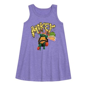 - Teenage Mutant Ninja Turtles - Michelangelo AKA Mikey Graphic Sleeveless Aline Dress - 1 of 3