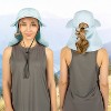 SUN CUBE Womens Sun Hat Neck Flap Cover, UV Protection Wide Brim Fishing Hiking Hat, Ponytail Foldable Summer Beach Outdoor - 4 of 4