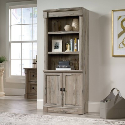 Palladia Split Oak Library Bookcase with Adjustable Shelves and Doors