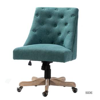 Estelle Velvet Task Chair Upholster Office Chair Swivel Home Desk Chair | Karat Home