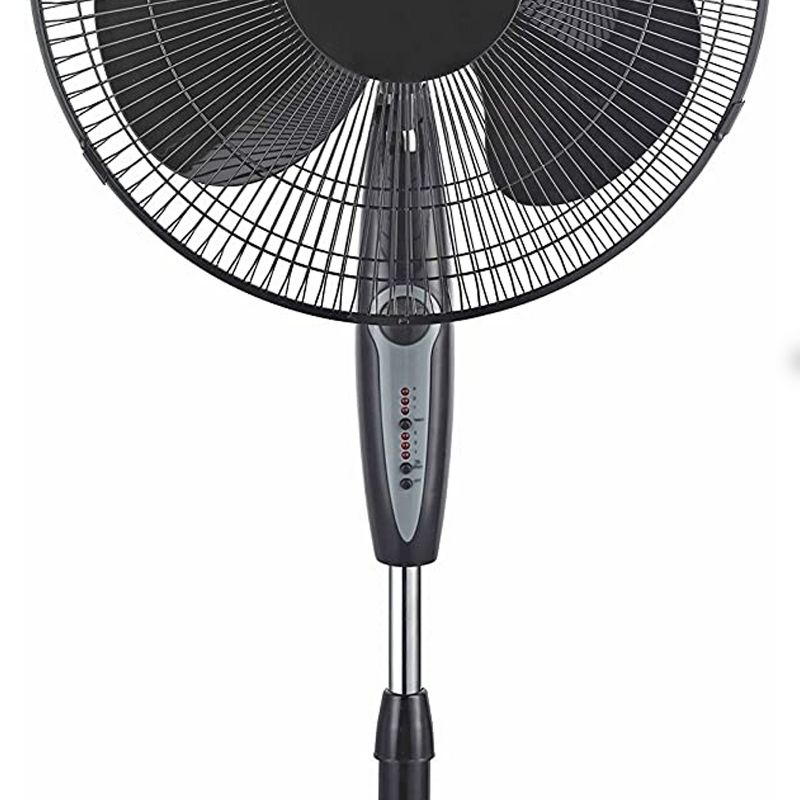 Optimus 16 in. Oscillating Stand Fan with Remote Control in Black, 2 of 4
