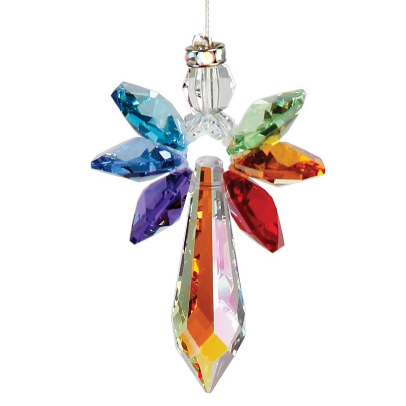 Woodstock Wind Chimes Woodstock Rainbow Makers Collection, Crystal Guardian Angel, Large 2'' Crystal Suncatcher for Indoor Decor Gift, 1 of 8