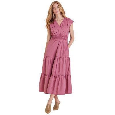 VENUS Womens Smocked Waist Maxi Dress