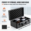 VEVOR Graded Card Storage Box, 4 Slots, Graded Sports Cards Holder Carrying Case with Key Lock Foam Dividers, Black - 4 of 4