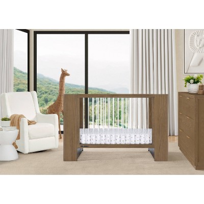 Aerin Aged Oak and Acrylic 4-in-1 Convertible Crib