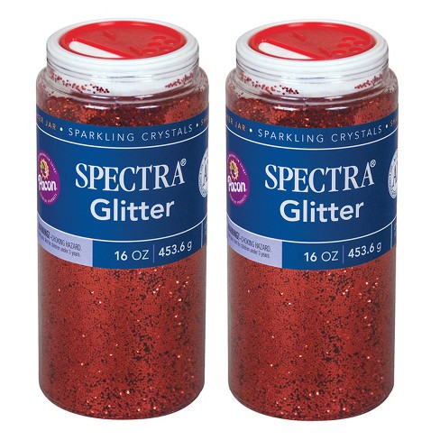 Spectra Glitter, Red, 1 Lb. Per Jar, 2 Jars : Target