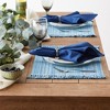 DII Variegated Fringe Placemat Set 6 Piece, Light Blue, 13x19" - 2 of 4